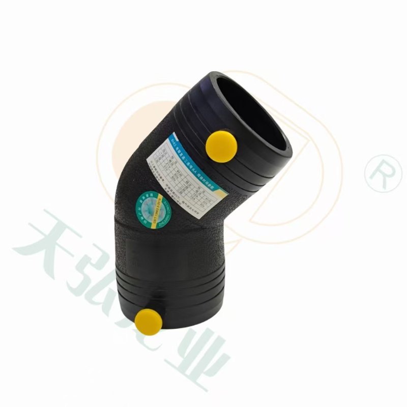 Coude de tuyau d'électrofusion de coude de 45 degrés fondu par HDPE d'approvisionnement en eau