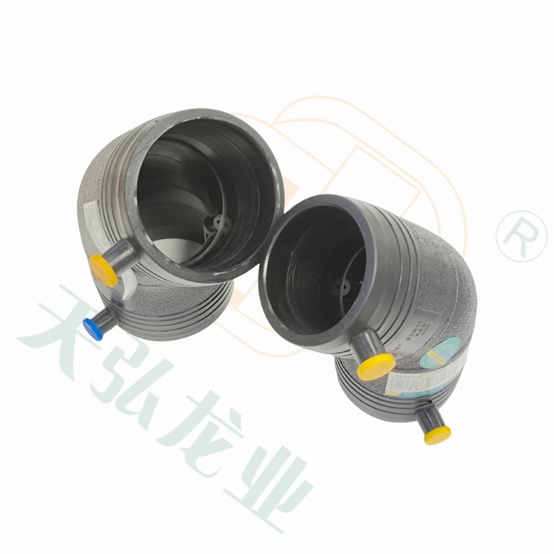 Coude de tuyau d'électrofusion de coude de 45 degrés fondu par HDPE d'approvisionnement en eau